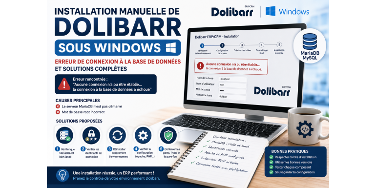 Manual Installation of Dolibarr on Windows: Database Connection Error and Complete Solutions