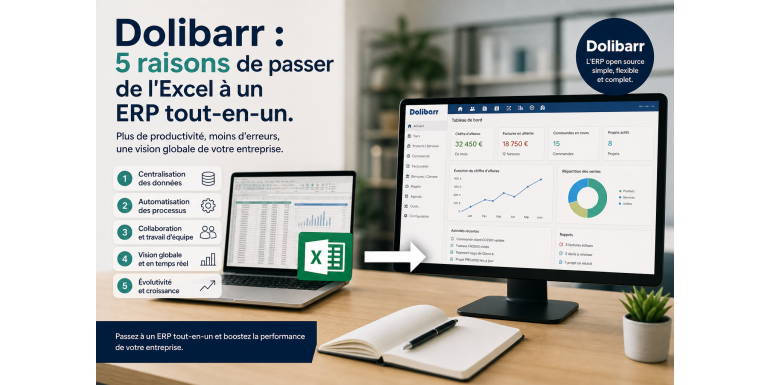 Dolibarr: 5 Gründe, von Excel auf ein All-in-One-ERP umzusteigen