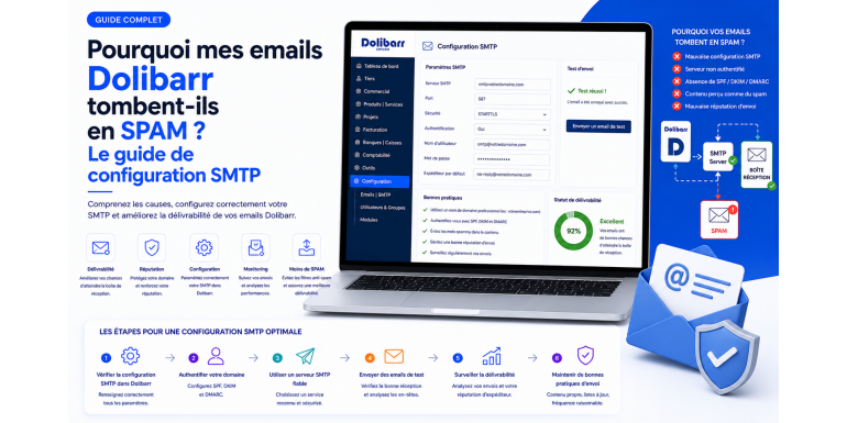Why Are My Dolibarr Emails Going to SPAM? The SMTP Configuration Guide