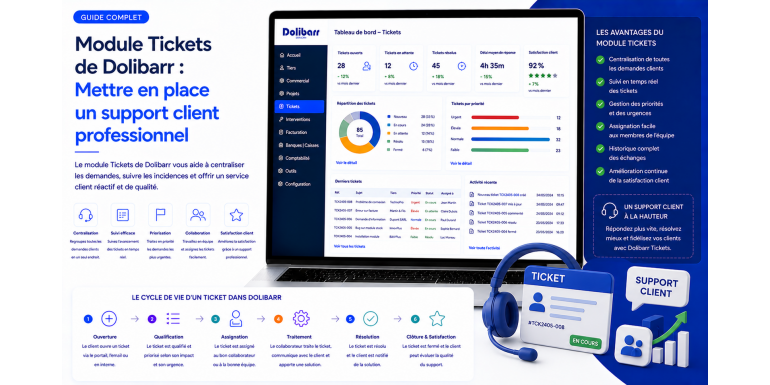Modulo de Tickets de Dolibarr: Implementar un soporte al cliente profesional