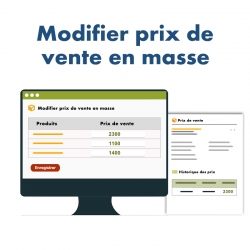 Modifier prix de vente en...