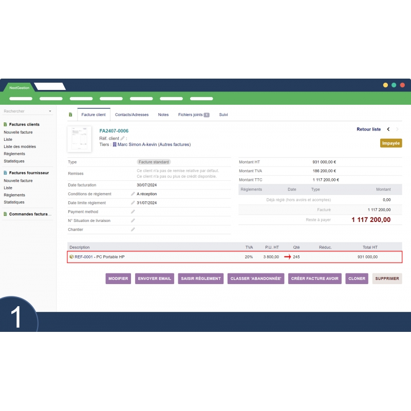Reponer según la cantidad de productos vendidos