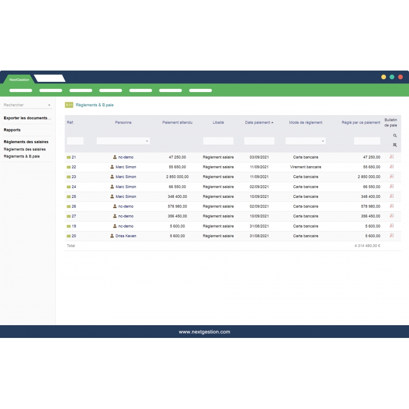 Management of transfer orders