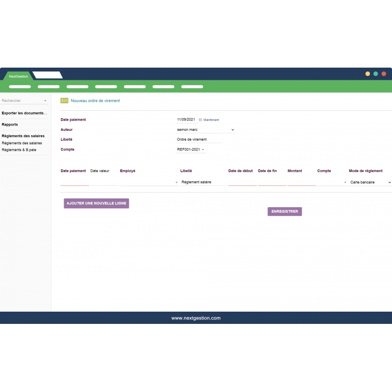Management of transfer orders